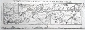 Carte officielle du canal maritime de Suez par Wyld, 1869